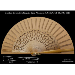 Rf. 4-9-36A-50-66-70-81B Varilla Madera Natural