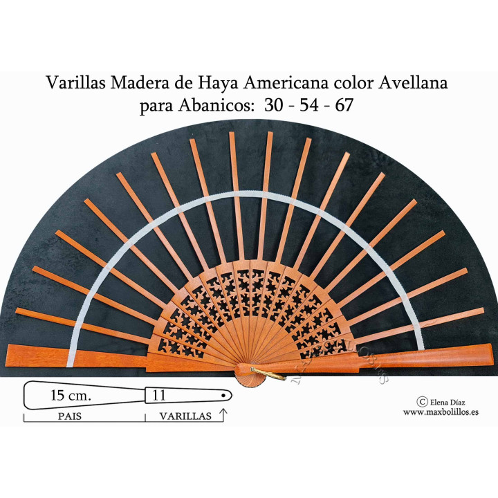 Rf. 30,54,67 Varillas Madera Haya