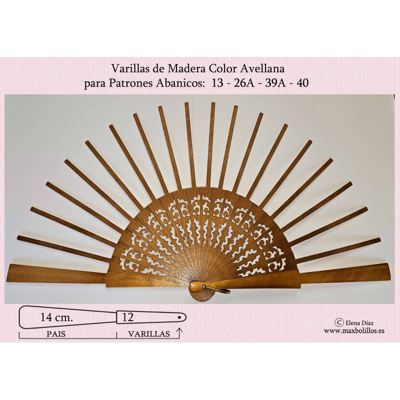 Varillas Rf. 13-26A-39A-40 Madera  Avellana