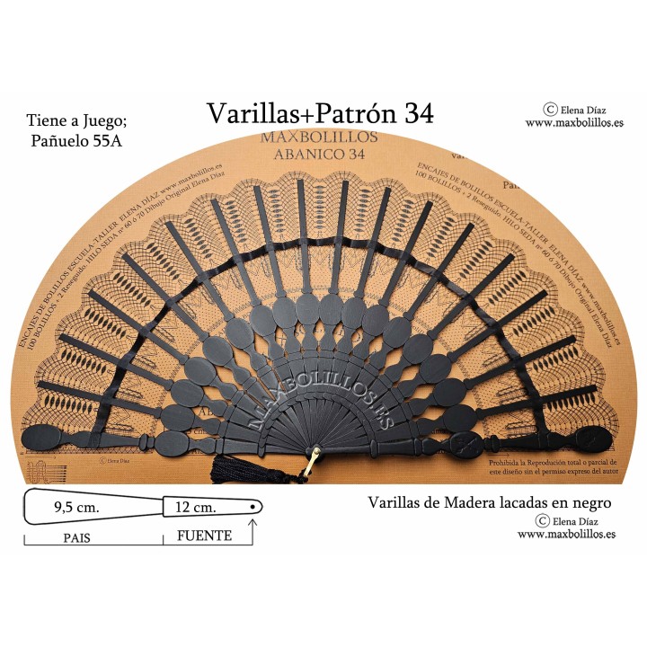 Varillas+Patrón 34 Negras