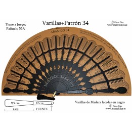 Varillas+Patrón 34 Negras