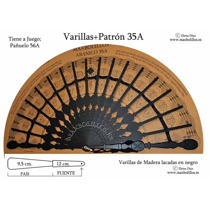 Varillas+Patrón 35A Negras
