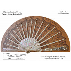 Varillas Antiguas 1274 Nácar Rosado Tallado