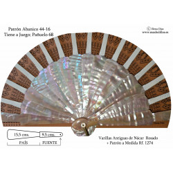 Varillas Antiguas 1274 Nácar Rosado Tallado